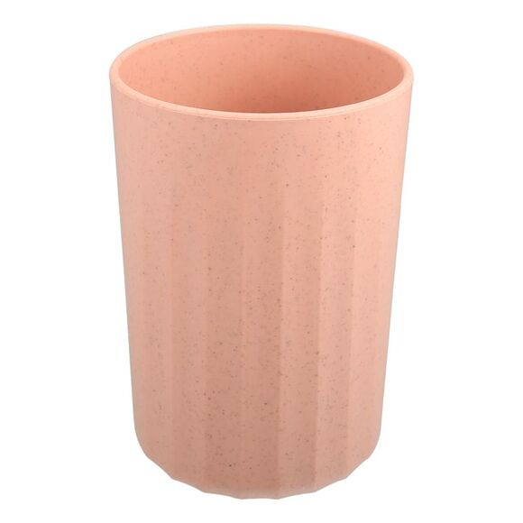 Bathroom Smooth Lines Wheat Straw Toothpaste Tumbler Pink 4.09''x2.80'' - Picture 1 of 6
